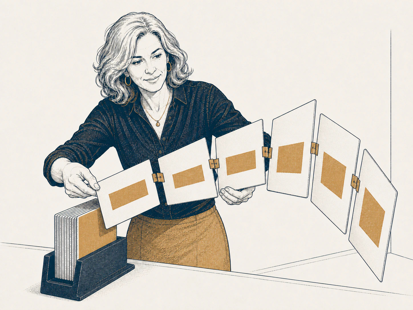 Helena legt met een reeks kaarten uit hoe informatie kan reizen